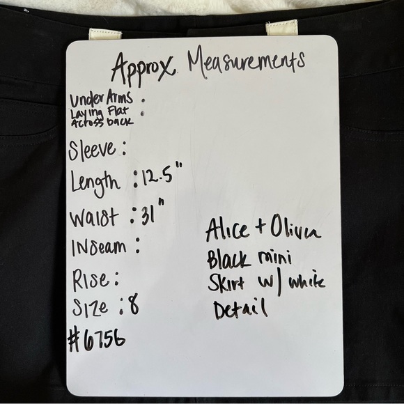 Alice + Olivia Black Mini Skirt Size 8 - Picture 8 of 8